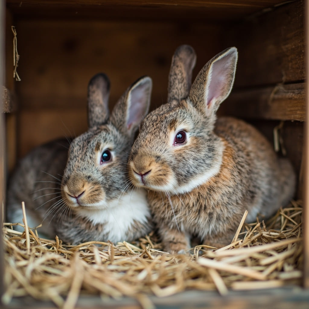 A person bonding with their rabbit
