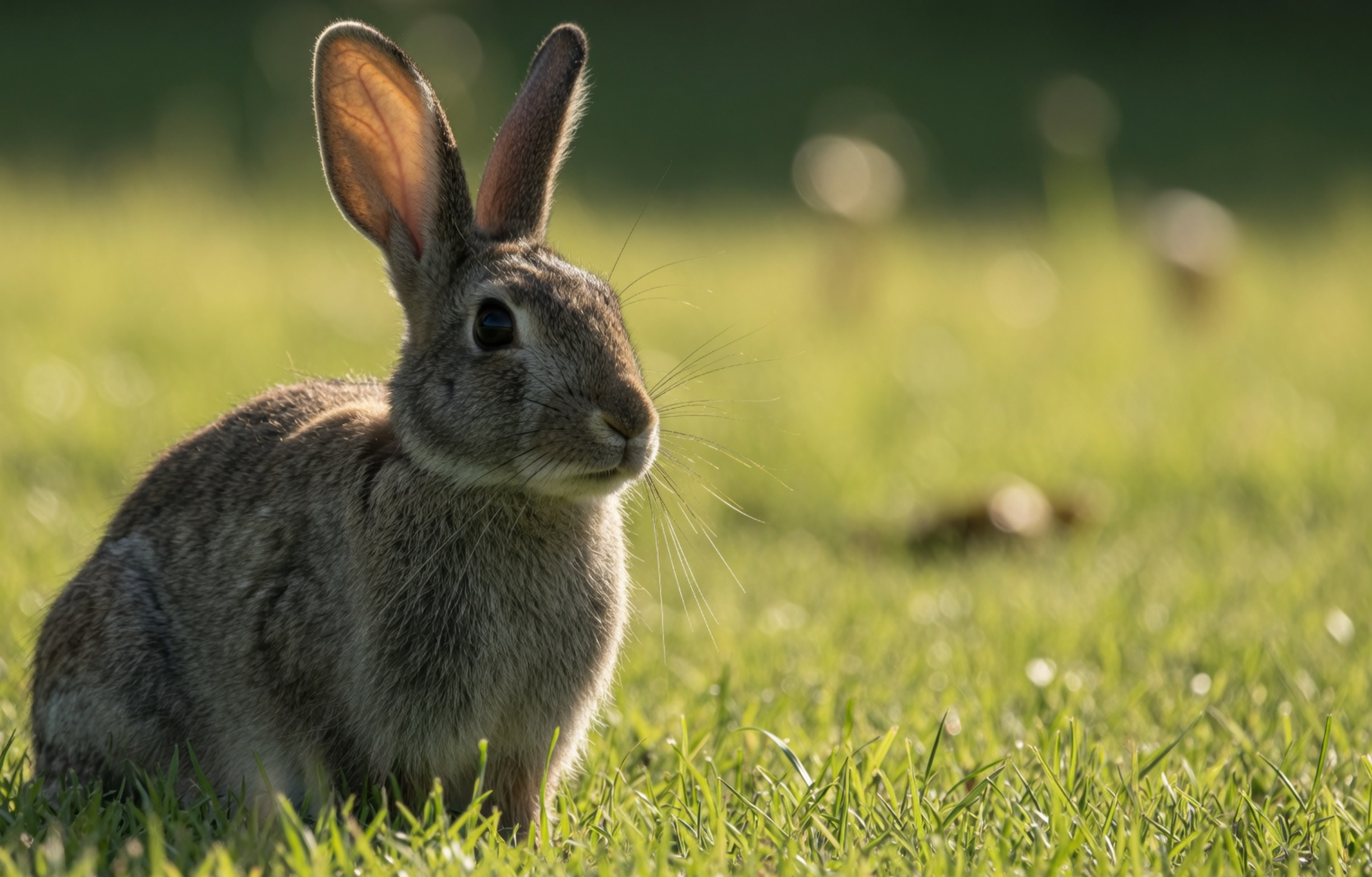 A rabbit in a peaceful natural setting